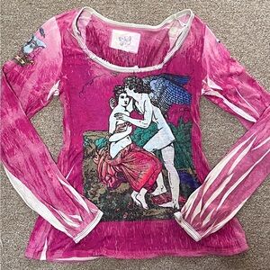 Vintage Semi-Sheer Angelic Long Sleeve 🪽💝